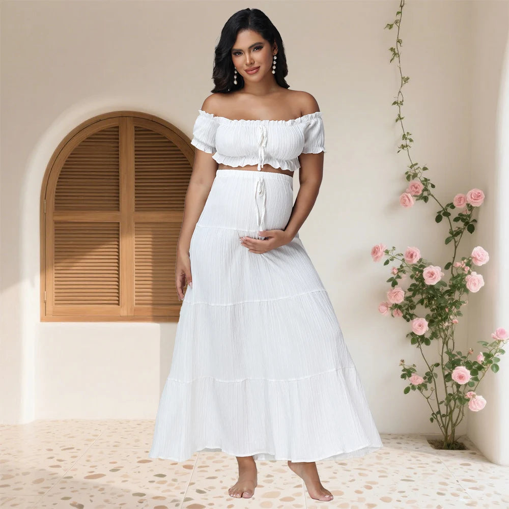 2-Piece Summer Maternity Dress
