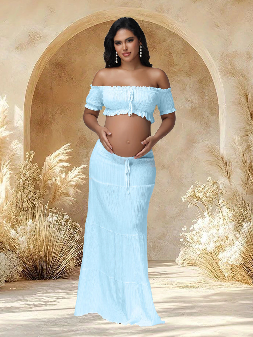2-Piece Summer Maternity Dress