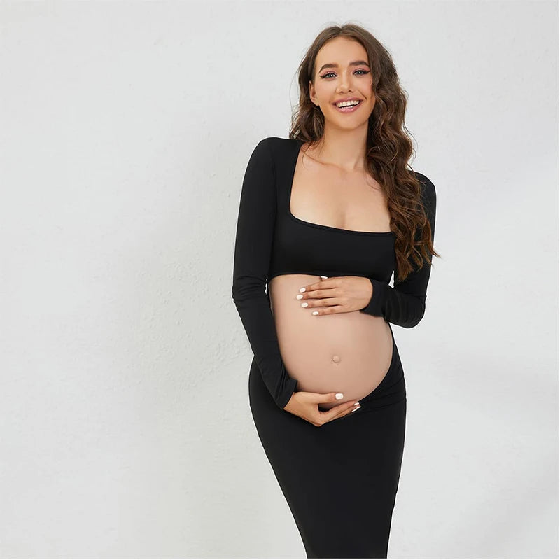 Elegant Maternity Bodycon Dress