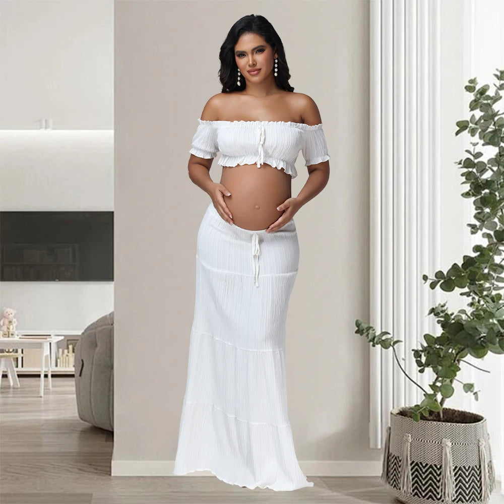 2-Piece Summer Maternity Dress
