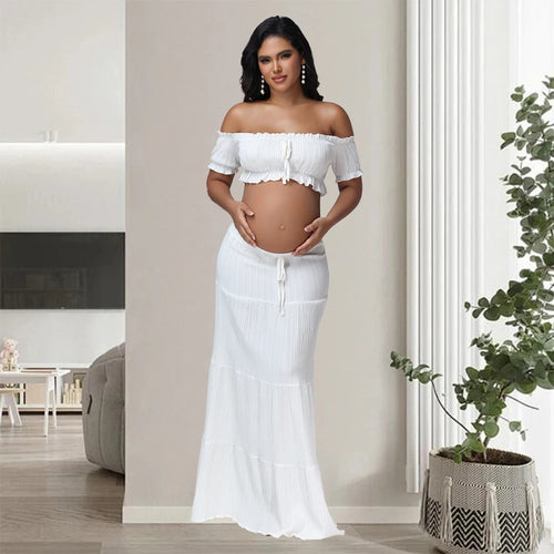 2-Piece Summer Maternity Dress
