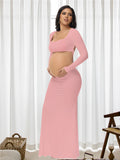 Elegant Maternity Bodycon Dress