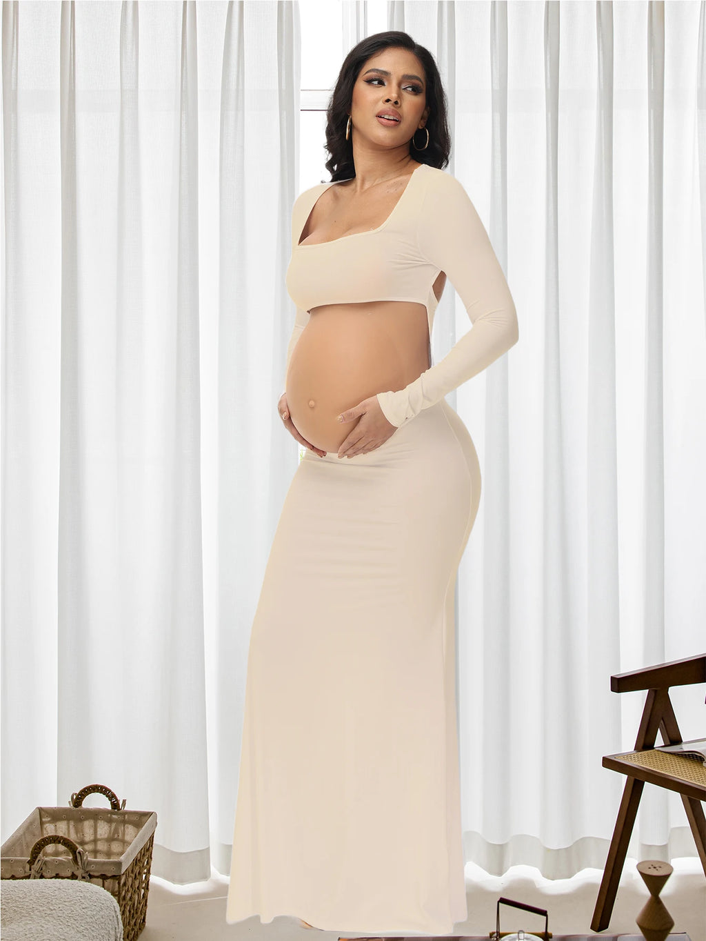 Elegant Maternity Bodycon Dress