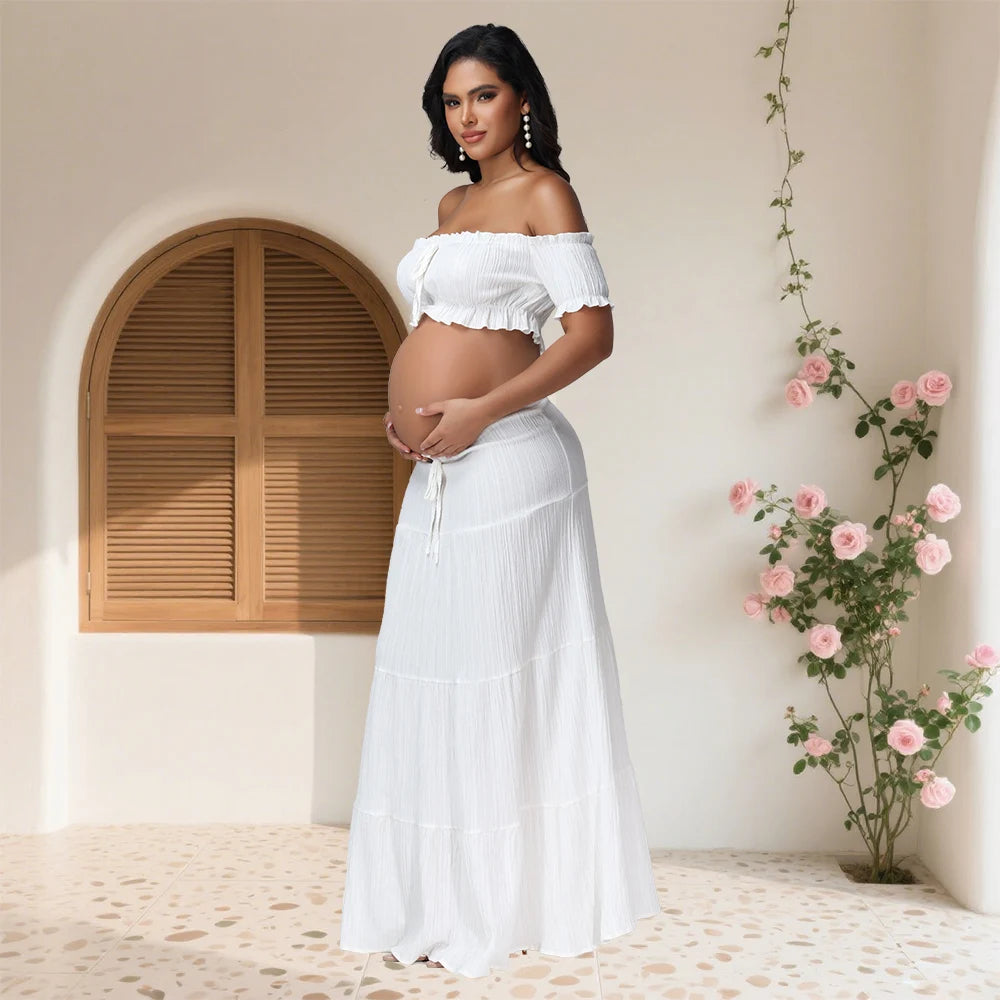 2-Piece Summer Maternity Dress