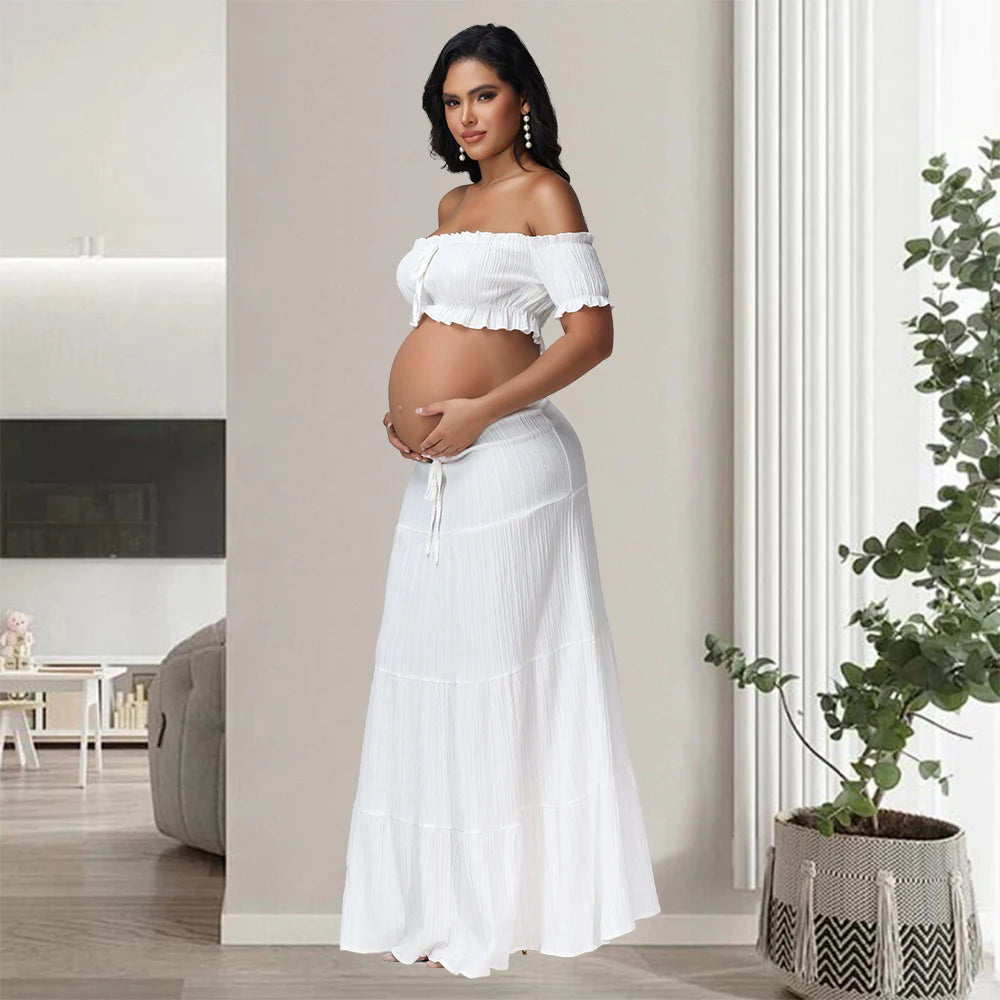 2-Piece Summer Maternity Dress