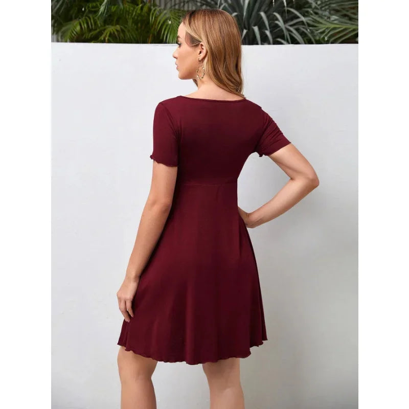 V-Neck Maternity Summer Dress