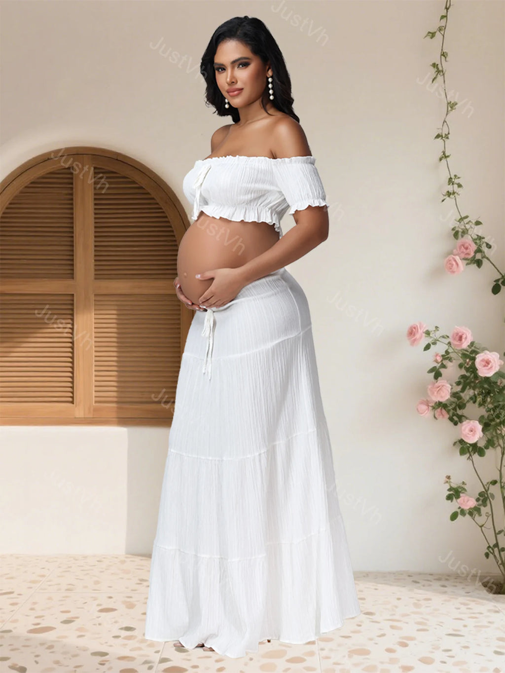 2-Piece Summer Maternity Dress