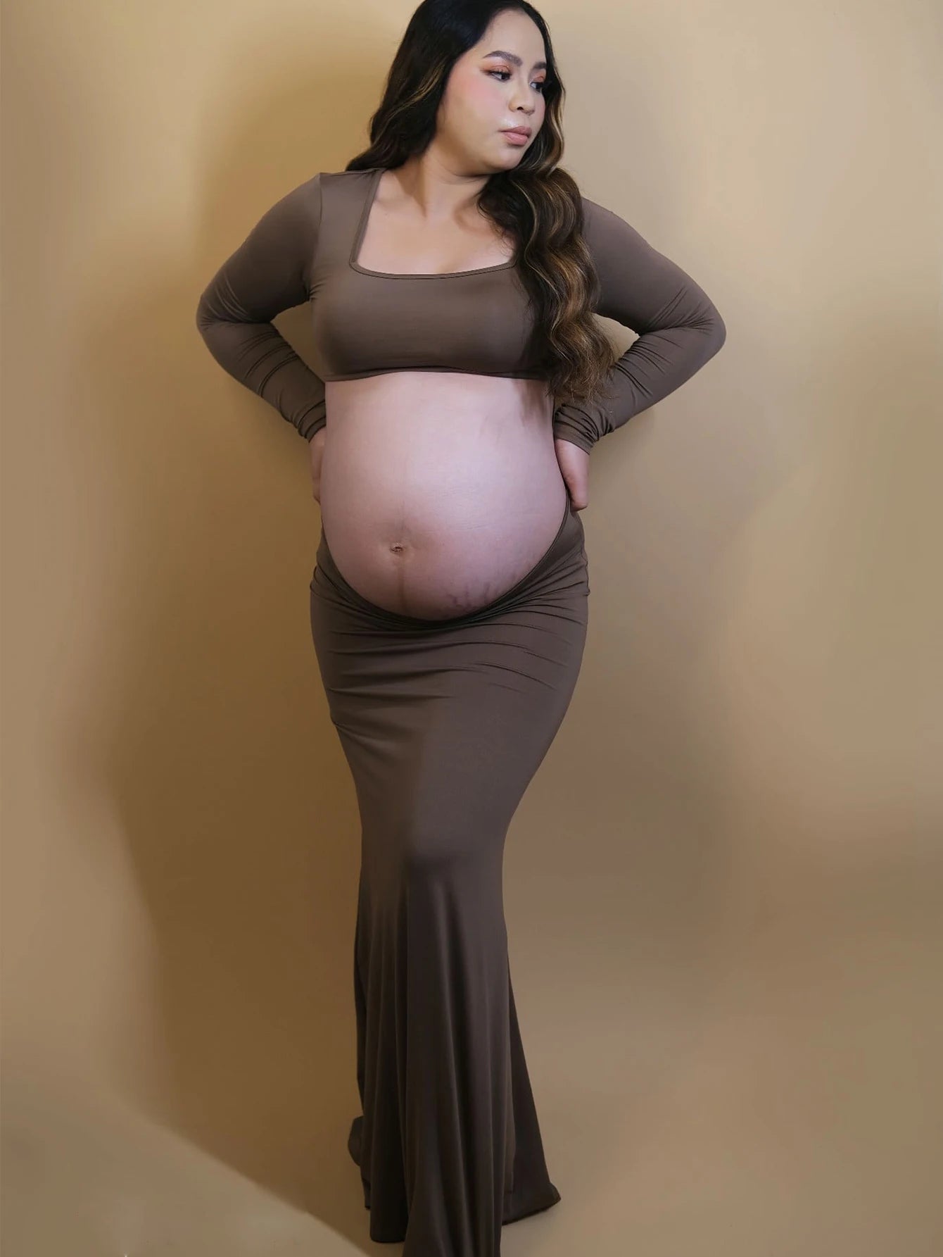 Elegant Maternity Bodycon Dress