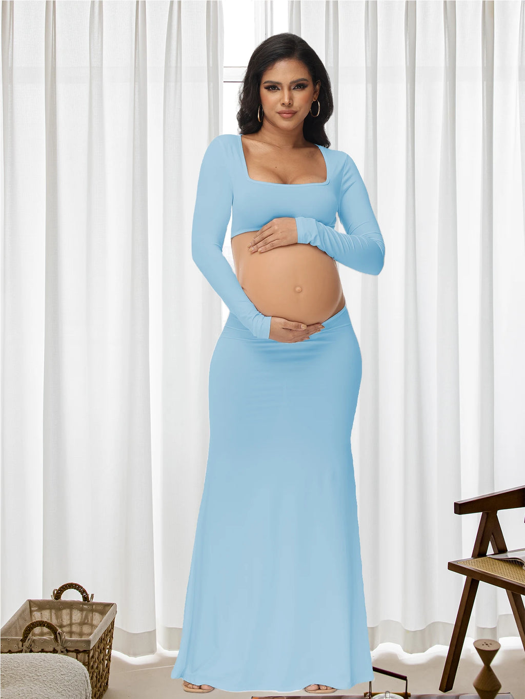 Elegant Maternity Bodycon Dress