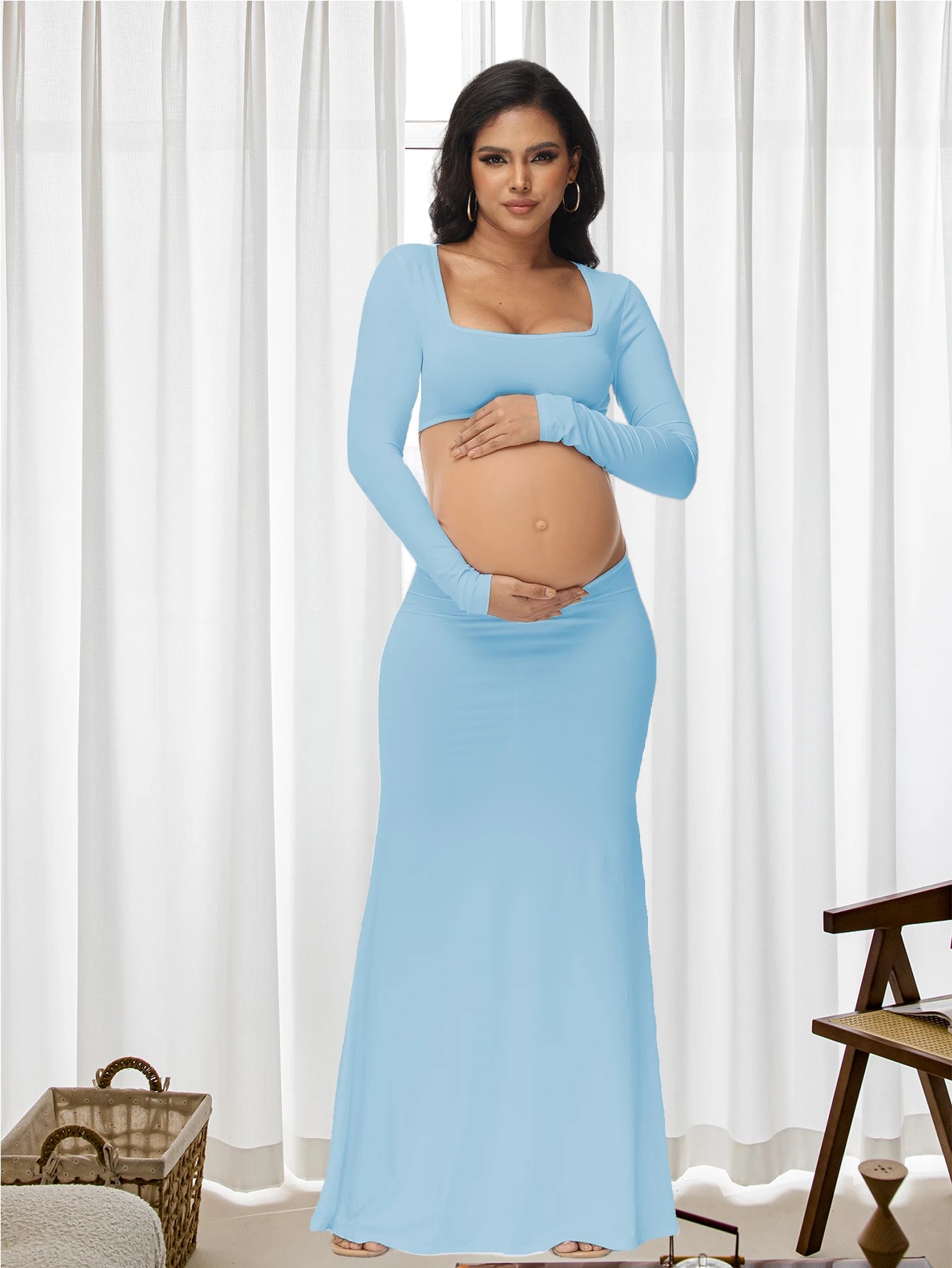 Elegant Maternity Bodycon Dress